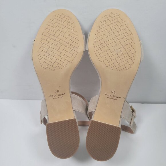 Cole Haan Women's Beige Block Heel Sandals W26087 US Size 9B Like New - Picture 6 of 8